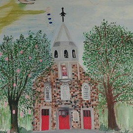 La chapelle de St-Elie de Caxton et la magie du village
 Huile (30x48) 400.00$