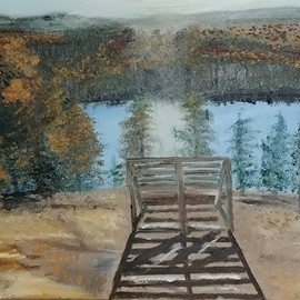Banc au solitaire
Huile (18x24) 250.00$