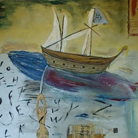 L'homme de lettre perdu dans ses maux
Huile 
(36x48) 350.00$