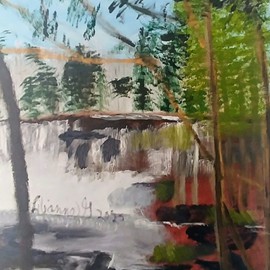 Sérénité dans le désordre naturel-Huile (15×31)-Prix 50$