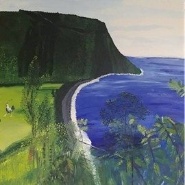 Waipio Valley!  
Big Island!
Huile (36×48) 450.00$